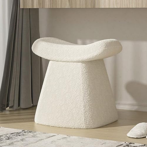 Generisch Dressing Table Chair Makeup Stool Padded Compact Versatile Design for Small Spaces, Multiple Colors Available von Generisch