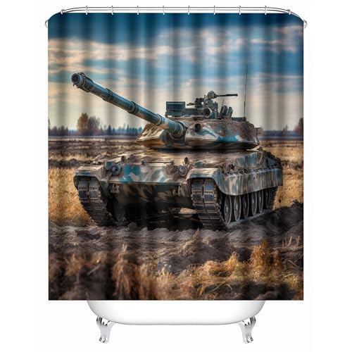 Generisch Duschvorhang Anti Schimmel 200x200 cm 3D Motiv Wasserdicht Shower Curtain Tank Schlachtfeld Badewanne Vorhang Polyester mit 12 Haken Generisch Duschvorhang Anti Schimmel 200x200 cm 3D Motiv Wasserdicht Shower Curtain Tank Schlachtfeld Badewanne Vorhang Polyester mit 12 Haken von Generisch