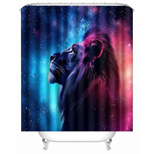 Generisch Duschvorhang Anti Schimmel 220x200 cm 3D Motiv Wasserdicht Shower Curtain Löwe Tier Sternenhimmel Verträumt Badewanne Vorhang Polyester mit 12 Haken Generisch Duschvorhang Anti Schimmel 220x200 cm 3D Motiv Wasserdicht Shower Curtain Löwe Tier Sternenhimmel Verträumt Badewanne Vorhang Polyester mit 12 Haken von Generisch