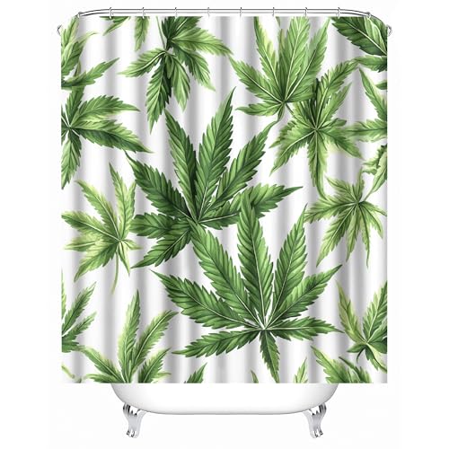 Generisch Duschvorhang Wasserdichter 180x200 cm Blätter Anlage Duschvorhang Waschbar Schnelltrocknender Stoff Polyester Badewanne Vorhang mit 12 Duschvorhängeringen Generisch Duschvorhang Wasserdichter 180x200 cm Blätter Anlage Duschvorhang Waschbar Schnelltrocknender Stoff Polyester Badewanne Vorhang mit 12 Duschvorhängeringen von Generisch