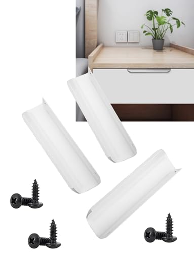 Generisch Eckiger Schrankgriff – Minimalistischer, unsichtbarer Schubladengriff for Küchenschränke, Kleiderschränke, hohe Schränke und Schubladen(Milk,H 18mm 50x4cm) von Generisch