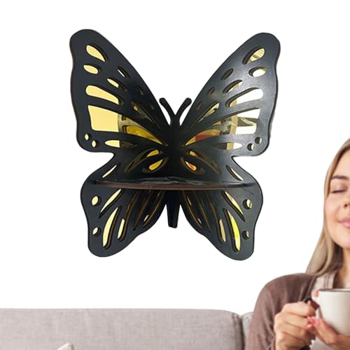 Generisch Eckregal Wandregal | Schwebendes Schmetterling Eckregal Für Die Wand - Vintage Holz Präsentationsregal Für Schlafzimmer Wohnzimmer Küche Bad Garage Aufbewahrung Generisch Eckregal Wandregal | Schwebendes Schmetterling Eckregal Für Die Wand - Vintage Holz Präsentationsregal Für Schlafzimmer Wohnzimmer Küche Bad Garage Aufbewahrung von Generisch