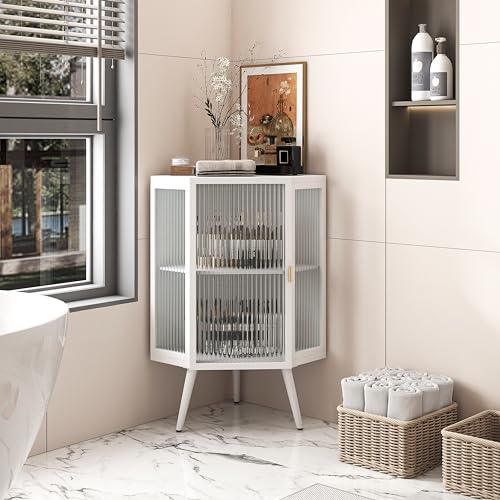 Generisch Eckregal mit gehärteter Glasfront & höhenverstellbarem Fach für Bad, Wohnzimmer, Schlafzimmer – Modernes Design, Stabile Metallkonstruktion, Leicht zu reinigen – Weiß Generisch Eckregal mit gehärteter Glasfront & höhenverstellbarem Fach für Bad, Wohnzimmer, Schlafzimmer – Modernes Design, Stabile Metallkonstruktion, Leicht zu reinigen – Weiß von Generisch