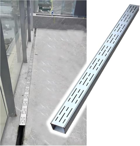 Generisch Edelstahl Entwässerungsrinne Für Terrassen - Entwässerungsrinne Für Terrasse Robustes Grabenentwässerungssystem Zur Reduzierung Von Stehendem Wasser - Effektive Sickerleitung Generisch Edelstahl Entwässerungsrinne Für Terrassen - Entwässerungsrinne Für Terrasse Robustes Grabenentwässerungssystem Zur Reduzierung Von Stehendem Wasser - Effektive Sickerleitung von Generisch