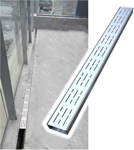 Generisch Edelstahl Entwässerungsrinne Für Terrassen - Entwässerungsrinne Für Terrasse Robustes Grabenentwässerungssystem Zur Reduzierung Von Stehendem Wasser - Effektive Sickerleitung Generisch Edelstahl Entwässerungsrinne Für Terrassen - Entwässerungsrinne Für Terrasse Robustes Grabenentwässerungssystem Zur Reduzierung Von Stehendem Wasser - Effektive Sickerleitung von Generisch