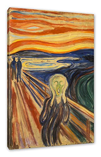 Generisch Edvard Munch - Der Schrei II als Leinwandbild/Größe: 120x80 cm/Wandbild/Kunstdruck/fertig bespannt von Generisch