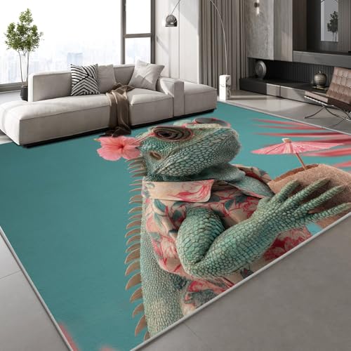 Generisch Eidechse Tier Teppich Kinderteppich Modern 3D Blumen Süß Teppich Kinderzimmer Kurzflor Teppiche rutschfeste Spielteppiche für Schlafzimmer Wohnzimmer Zimmer 80x120 cm Generisch Eidechse Tier Teppich Kinderteppich Modern 3D Blumen Süß Teppich Kinderzimmer Kurzflor Teppiche rutschfeste Spielteppiche für Schlafzimmer Wohnzimmer Zimmer 80x120 cm von Generisch