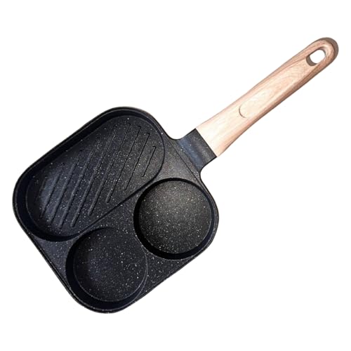 Generisch Eierpfanne | Antihaft Eierbratpfanne | 3-teiliges Kochwerkzeug für Elektroinduktion | Haushaltsküche Brunch Frühstück Omelette Pfannkuchen Sandwich von Generisch