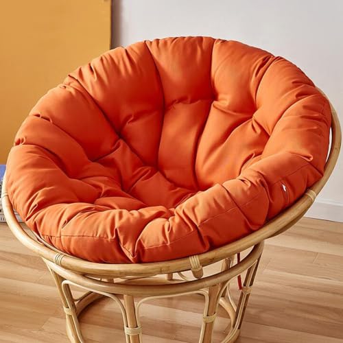 Generisch Eierstuhlkissen, waschbares Schaukelstuhlkissen, Dickes Freizeit-Hängekorbstuhlkissen, Garten-Hängekorbstuhlsitz (nur Kissen) (Größe: 40 x 40 cm, Farbe: Orange) von Generisch