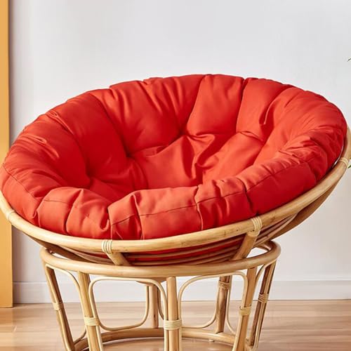 Generisch Eierstuhlkissen, waschbares Schaukelstuhlkissen, Dickes Freizeit-Hängekorbstuhlkissen, Garten-Hängekorbstuhlsitz (nur Kissen) (Größe: 80 x 80 cm, Farbe: Rot) von Generisch