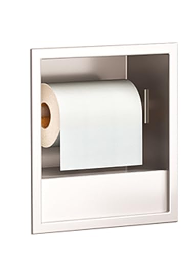 Generisch Einbau-Duschnische, Badezimmer-Wandregal, Organizer, Duschregal aus Edelstahl, Einbau-Toilettenpapierhalter for Küche, Wohnzimmer, Hotel, Wohnbereich(Natural,23x17x12.5cm) von Generisch