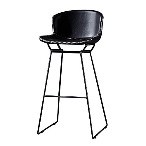 Generisch Einfacher Thekenhocker mit Rücken Moderner Barhocker Perfekte Dekoration Frühstücksstuhlhöhe für Pub Coffee Home Esszimmer von Generisch