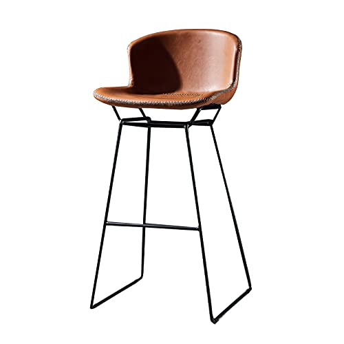 Generisch Einfacher Thekenhocker mit Rücken Moderner Barhocker Perfekte Dekoration Frühstücksstuhlhöhe für Pub Coffee Home Esszimmer von Generisch