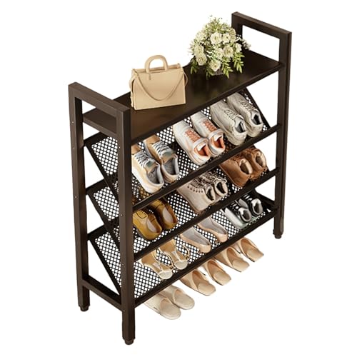 Generisch Elegantes Schuhregal Platzsparend for Den Eingangsbereich, Schuhaufbewahrungs Organizer Aus Metall, Freistehend, Schmales Schuhregal für Den Eingang Zur Haustür Im Schrank(Black,50x19x90cm) Generisch Elegantes Schuhregal Platzsparend for Den Eingangsbereich, Schuhaufbewahrungs Organizer Aus Metall, Freistehend, Schmales Schuhregal für Den Eingang Zur Haustür Im Schrank(Black,50x19x90cm) von Generisch