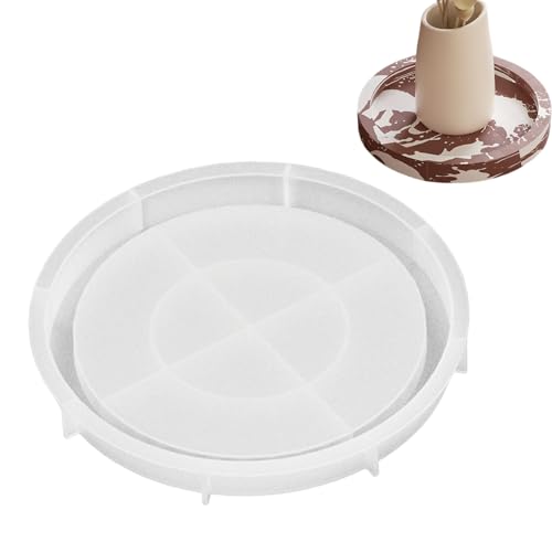 Generisch Epoxy Large Tably - Füllung mit kreativem Zement | Organisierende Tablettform | Silicon Tablett für Epoxidharz | Runde Kronenformform von Generisch