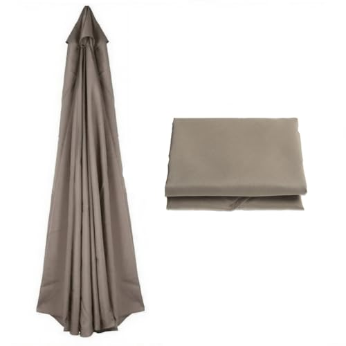 Generisch Ersatzdach für Terrassenschirm, 300 cm 6/8 Rippen Sonnenschirm Ersatzbezug, Dicke Abdeckung Ersatz für Strand Pool, nur Baldachin, Wasserdicht, UV-Beständig(Taupe,8 Streben 400cm) von Generisch
