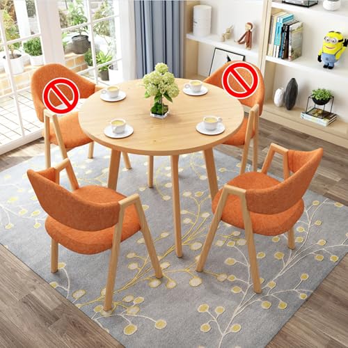 Generisch Esstisch-Set für 2 Personen, runder Frühstückstisch, ideal für kleine Räume, mit Stühlen, 80 cm, funktionales Möbelset für Essbereich von Generisch