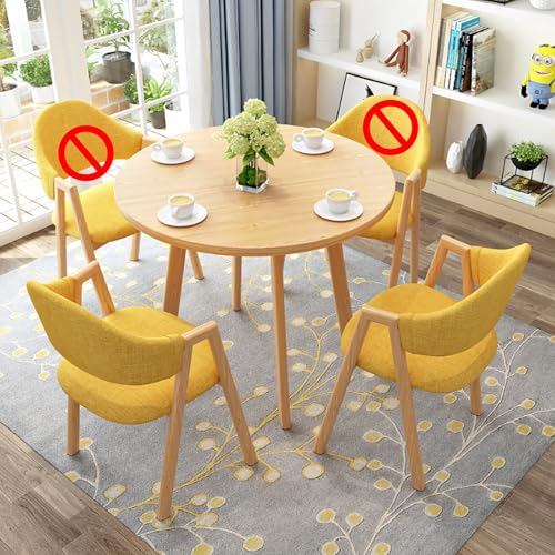 Generisch Esstisch-Set für 2 Personen, runder Frühstückstisch, ideal für kleine Räume, mit Stühlen, 80 cm, funktionales Möbelset für Essbereich von Generisch