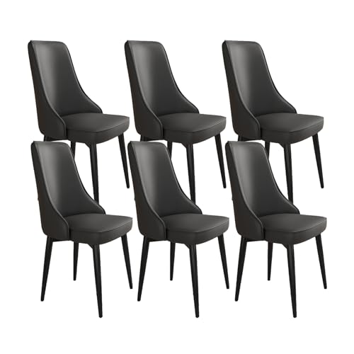 Generisch Esszimmerstühle, Küchen-Esszimmerstühle 8er-Set, Moderner gepolsterter Esszimmerstuhl, Küchenstühle mit Rückenlehne, Esszimmerstühle aus Leder, Moderner Esszimmer-Beistellstuhl von Generisch
