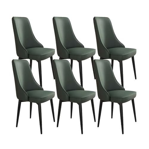 Generisch Esszimmerstühle, Küchen-Esszimmerstühle 8er-Set, Moderner gepolsterter Esszimmerstuhl, Küchenstühle mit Rückenlehne, Esszimmerstühle aus Leder, Moderner Esszimmer-Beistellstuhl von Generisch