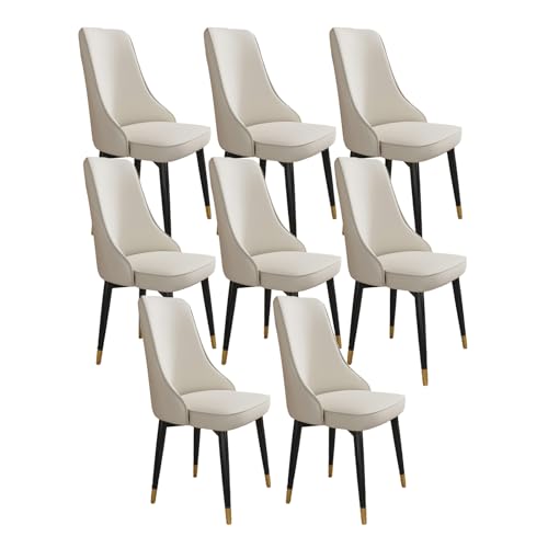 Generisch Esszimmerstühle, Küchen-Esszimmerstühle 8er-Set, Moderner gepolsterter Esszimmerstuhl, Küchenstühle mit Rückenlehne, Esszimmerstühle aus Leder, Moderner Esszimmer-Beistellstuhl von Generisch