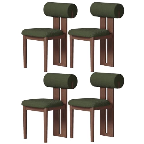 Generisch Esszimmerstühle 2er-Set – Moderne armlose Küchenstühle mit Anti-Lamm-Fleece für rustikale Bauernhausterrassen von Generisch