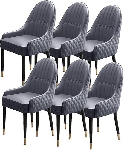 Generisch Esszimmerstühle 6er-Set Holzbeine Moderne Akzent-Sessel mit Armlehnen Mikrofaser-Leder Weich(G) von Generisch