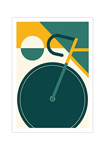 Generisch Fahrrad Bauhaus Poster | Vintage Mid-Century Stil A2 (59,4x42 cm) von Generisch