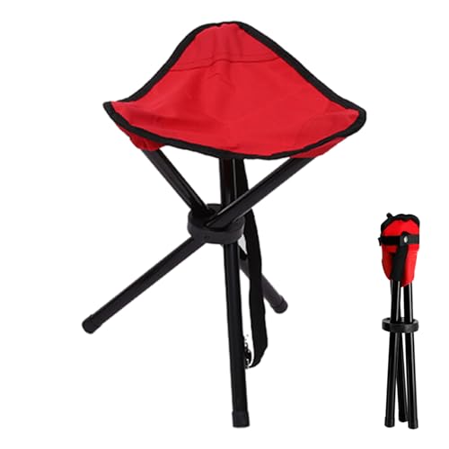 Generisch Faltbar Dreibeinhocker, Klapphocker, 3-Beiniger Klapphocker, Ultraleichter Camping-Hocker, Tragbarer Angelhocker Klappbar Für Camping Jagd Wandern, Messen, Outdoor Wanderung von Generisch