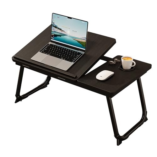 Generisch Faltbare Laptoptisch Notebooktisch Betttisch Betttablett Notebook Laptoptisch mit Getränkehalter für Bett & Couch, Tragbarer Lapdesk zum Lesen & Frühstück, FRW0006 von Generisch