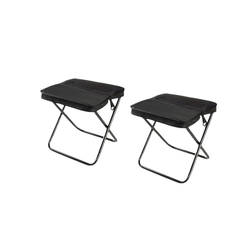 Generisch Faltbarer Rucksackhocker/Tragbarer Hocker Zum Bergsteigen Und Wandern - Leichter Campingstuhl, Zusammenklappbarer Angelsitz FüR Ultraleichter Loungehocker (Black Small 2PCS) von Generisch