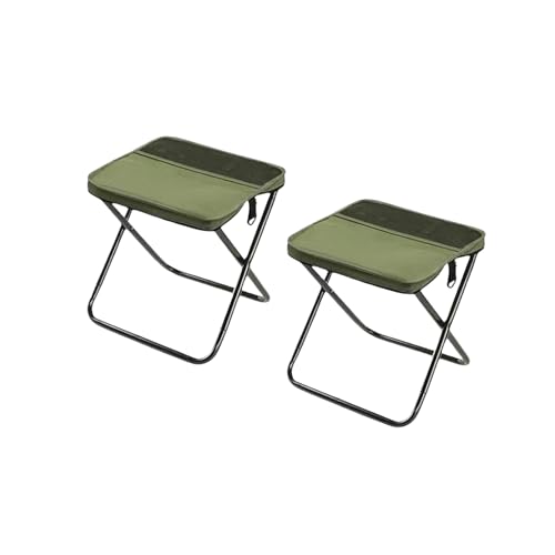 Generisch Faltbarer Rucksackhocker/Tragbarer Hocker Zum Bergsteigen Und Wandern - Leichter Campingstuhl, Zusammenklappbarer Angelsitz FüR Ultraleichter Loungehocker (Green Large 2PCS) von Generisch