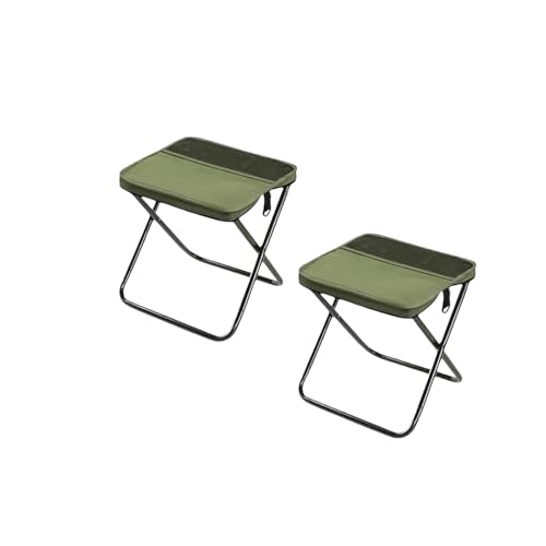 Generisch Faltbarer Rucksackhocker/Tragbarer Hocker Zum Bergsteigen Und Wandern - Leichter Campingstuhl, Zusammenklappbarer Angelsitz FüR Ultraleichter Loungehocker (Green Small 2PCS) von Generisch