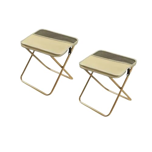 Generisch Faltbarer Rucksackhocker/Tragbarer Hocker Zum Bergsteigen Und Wandern - Leichter Campingstuhl, Zusammenklappbarer Angelsitz FüR Ultraleichter Loungehocker (Khaki Small 2PCS) von Generisch