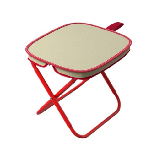 Generisch Falthocker im Stiftemäppchen-Look – Tragbarer 2-in-1 Sitzhocker für Camping, Angeln & Büro (Black) von Generisch