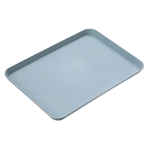Generisch Fast Food-Tablett, rechteckig, Serviertablett für den Innenbereich, Kunststoff, Fast-Food-Tablett, Backblech, Drahtgestell-Set (D, Einheitsgröße), M4xj0paFq von Generisch