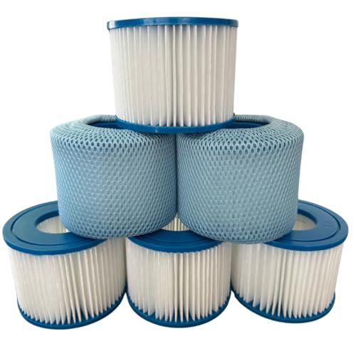 Generisch Filter Set 2in1 für aufblasbare Lazy SPA, BESTWAY Type VI, SALUSPA 90352E, INTEX Type 6, 6 Filterkartuschen und 2 Schutznetze für Whirlpool Filter Spa Zubehör Ersatz Filter 58323 Generisch Filter Set 2in1 für aufblasbare Lazy SPA, BESTWAY Type VI, SALUSPA 90352E, INTEX Type 6, 6 Filterkartuschen und 2 Schutznetze für Whirlpool Filter Spa Zubehör Ersatz Filter 58323 von Generisch