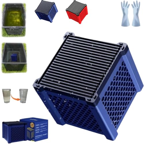 Generisch Filternatur Pferde-Tränkenfilter, Stock Tank Pool Filter mit Aktivkohle und Filterbaumwolle, Kohlenstoff-Wasserreinigerwürfel für Pferde, Teiche, Aquarium (Blau, 3) von Generisch
