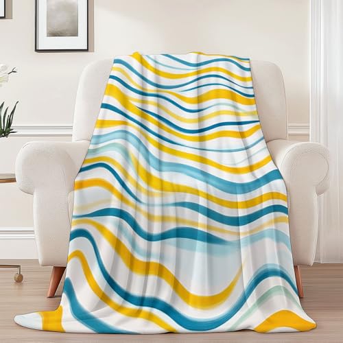 Generisch Flanell Kuscheldecke Einfach Abstrakt Linien Thema, Gelb Blau Atmungsaktiv Leicht Überwurf für Sofa Camping Reisen Bett Raumdekoration - 220 x 240 cm Kuscheldecke Reißfestigkeit Generisch Flanell Kuscheldecke Einfach Abstrakt Linien Thema, Gelb Blau Atmungsaktiv Leicht Überwurf für Sofa Camping Reisen Bett Raumdekoration - 220 x 240 cm Kuscheldecke Reißfestigkeit von Generisch