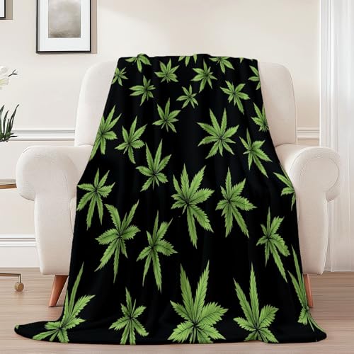 Generisch Flanell Kuscheldecke Einfach Pflanze Marihuanablatt Thema, Schwarz Grün Atmungsaktiv Leicht Überwurf für Sofa Camping Reisen Bett Raumdekoration - 130 x 150 cm Kuscheldecke Reißfestigkeit Generisch Flanell Kuscheldecke Einfach Pflanze Marihuanablatt Thema, Schwarz Grün Atmungsaktiv Leicht Überwurf für Sofa Camping Reisen Bett Raumdekoration - 130 x 150 cm Kuscheldecke Reißfestigkeit von Generisch