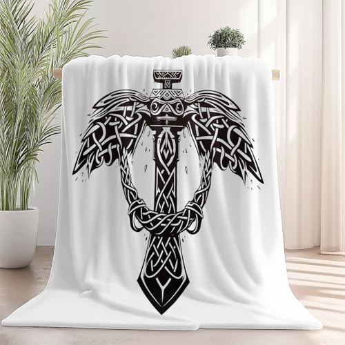 Generisch Flanell Kuscheldecke Einfach Runen Hammer Thema, Weiß Schwarz Atmungsaktiv Leicht Überwurf für Sofa Camping Reisen Bett Raumdekoration - 100 x 130 cm Kuscheldecke Reißfestigkeit Generisch Flanell Kuscheldecke Einfach Runen Hammer Thema, Weiß Schwarz Atmungsaktiv Leicht Überwurf für Sofa Camping Reisen Bett Raumdekoration - 100 x 130 cm Kuscheldecke Reißfestigkeit von Generisch