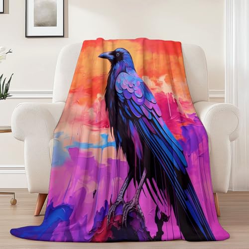 Generisch Flanell Kuscheldecke Fantasie Abstrakt Krähe Thema, Orange Lila Atmungsaktiv Leicht Überwurf für Sofa Camping Reisen Bett Raumdekoration - 220 x 240 cm Kuscheldecke Reißfestigkeit Generisch Flanell Kuscheldecke Fantasie Abstrakt Krähe Thema, Orange Lila Atmungsaktiv Leicht Überwurf für Sofa Camping Reisen Bett Raumdekoration - 220 x 240 cm Kuscheldecke Reißfestigkeit von Generisch