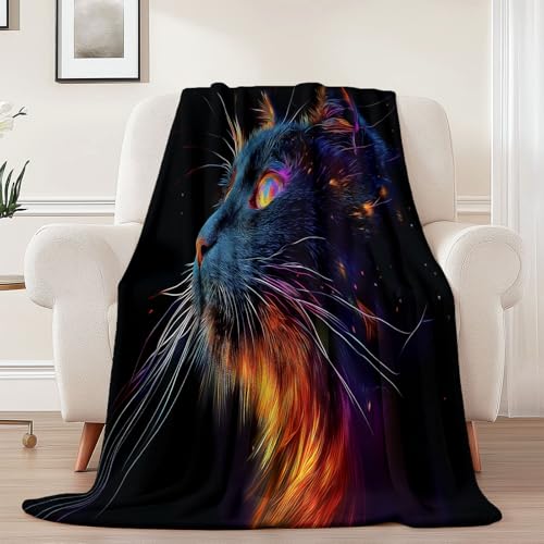 Generisch Flanell Kuscheldecke Fantasie Surreal Katze Thema, Schwarz Rot Atmungsaktiv Leicht Überwurf für Sofa Camping Reisen Bett Raumdekoration - 130 x 150 cm Kuscheldecke Reißfestigkeit Generisch Flanell Kuscheldecke Fantasie Surreal Katze Thema, Schwarz Rot Atmungsaktiv Leicht Überwurf für Sofa Camping Reisen Bett Raumdekoration - 130 x 150 cm Kuscheldecke Reißfestigkeit von Generisch