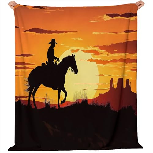 Generisch Flanell Kuscheldecke Retro Sonnenuntergang Pferd Thema, Orange Schwarz Atmungsaktiv Leicht Überwurf für Sofa Camping Reisen Bett Raumdekoration - 130 x 150 cm Kuscheldecke Reißfestigkeit Generisch Flanell Kuscheldecke Retro Sonnenuntergang Pferd Thema, Orange Schwarz Atmungsaktiv Leicht Überwurf für Sofa Camping Reisen Bett Raumdekoration - 130 x 150 cm Kuscheldecke Reißfestigkeit von Generisch