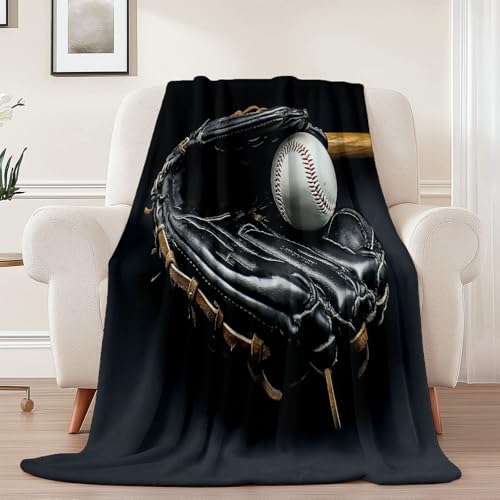 Generisch Flanell Kuscheldecke Sport Fotografie Baseball Thema, Schwarz Atmungsaktiv Leicht Überwurf für Sofa Camping Reisen Bett Raumdekoration - 100 x 130 cm Kuscheldecke Reißfestigkeit Generisch Flanell Kuscheldecke Sport Fotografie Baseball Thema, Schwarz Atmungsaktiv Leicht Überwurf für Sofa Camping Reisen Bett Raumdekoration - 100 x 130 cm Kuscheldecke Reißfestigkeit von Generisch