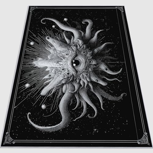Generisch Flanell Teppich Abstrakt Fantasie Augen Thema, Schwarz Grau Soft Touch Teppiche 120 x 180 cm für Kinder Wohnzimmer Schlafzimmer - Leicht Zu Reinigen Mit rutschfest Rückendeckung Generisch Flanell Teppich Abstrakt Fantasie Augen Thema, Schwarz Grau Soft Touch Teppiche 120 x 180 cm für Kinder Wohnzimmer Schlafzimmer - Leicht Zu Reinigen Mit rutschfest Rückendeckung von Generisch