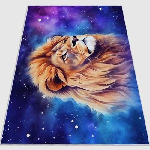 Generisch Flanell Teppich Fantasie Löwe Sternenhimmel Thema, Blau Braune Soft Touch Teppiche 160 x 230 cm für Kinder Wohnzimmer Schlafzimmer - Leicht Zu Reinigen Mit rutschfest Rückendeckung Generisch Flanell Teppich Fantasie Löwe Sternenhimmel Thema, Blau Braune Soft Touch Teppiche 160 x 230 cm für Kinder Wohnzimmer Schlafzimmer - Leicht Zu Reinigen Mit rutschfest Rückendeckung von Generisch