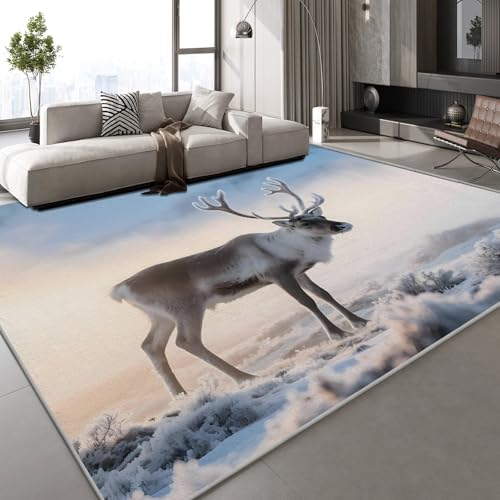 Generisch Flanell Teppich Wohnzimmer Sikahirsch Tier Muster Flauschig Weich rutschfest Berge Natur Teppiche Fußmatte Living Room Deko Schlafzimmer Flur Läufer Indoor Carpet Spielteppich 140x200 cm Generisch Flanell Teppich Wohnzimmer Sikahirsch Tier Muster Flauschig Weich rutschfest Berge Natur Teppiche Fußmatte Living Room Deko Schlafzimmer Flur Läufer Indoor Carpet Spielteppich 140x200 cm von Generisch