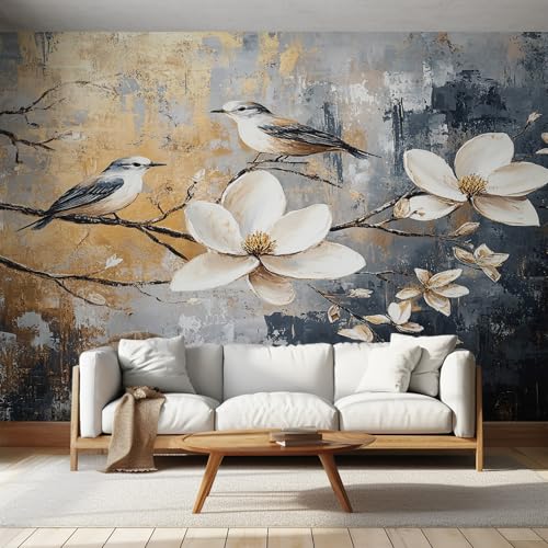 Generisch Fototapete Blumen Tapete Vogel Blume für Wohnzimmer Schlafzimmer Wand Deko, Vliestapete Wallpaper Wandtapete, 350 x 256 cm &WP Generisch Fototapete Blumen Tapete Vogel Blume für Wohnzimmer Schlafzimmer Wand Deko, Vliestapete Wallpaper Wandtapete, 350 x 256 cm &WP von Generisch
