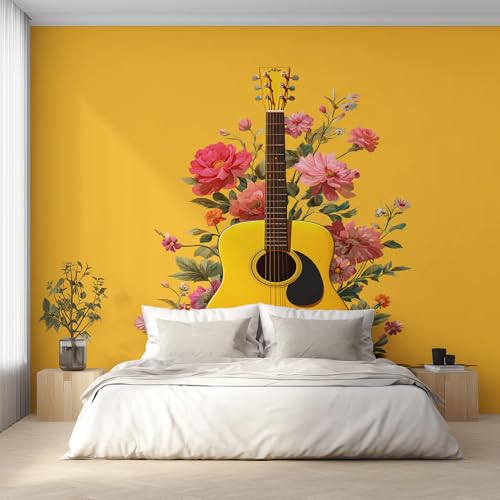 Generisch Fototapete Gitarre 300X210 cm, Tapete Pfingstrose Blumen Musik Wohnzimmer Schlafzimmer, Vliestapete, Tapeten Wandtapete, Motivtapete Deko EL&D52 Generisch Fototapete Gitarre 300X210 cm, Tapete Pfingstrose Blumen Musik Wohnzimmer Schlafzimmer, Vliestapete, Tapeten Wandtapete, Motivtapete Deko EL&D52 von Generisch